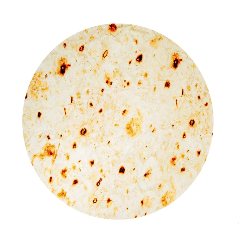 Couverture Tortilla Burrito Ronde – Plaid Alimentaire Humoristique pour Canapé Couvertures et plaids Electro Paris Default