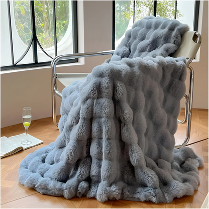 Couverture Polaire Sherpa Ultra-Douce – Plaid Réversible en Peluche pour Canapé et Lit Couvertures en polaire Electro Paris Gris clair 100x160cm