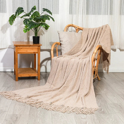 Couverture de Luxe en Peluche pour Lit – Plaid Décoratif Texturé pour Canapé Literie Electro Paris Rose clair 130cm x 180cm