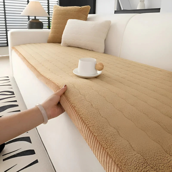 Couverture en Polaire pour Canapé – Douce, Chaude et Antidérapante, Facile d’Entretien Pokrowce na sofy Electro Paris 70x150cm Kaki