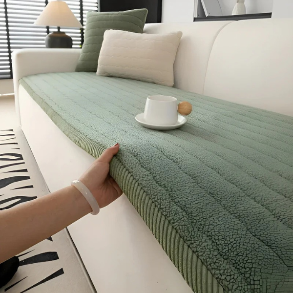 Couverture en Polaire pour Canapé – Douce, Chaude et Antidérapante, Facile d’Entretien Pokrowce na sofy Electro Paris 70x150cm Vert