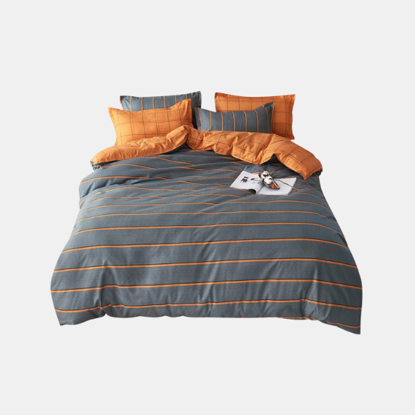 Couvre-lit Texturé avec Design Plissé – Parure de Lit 3 Pièces pour Décor Moderne Literie Electro Paris A 135 x 200 cm