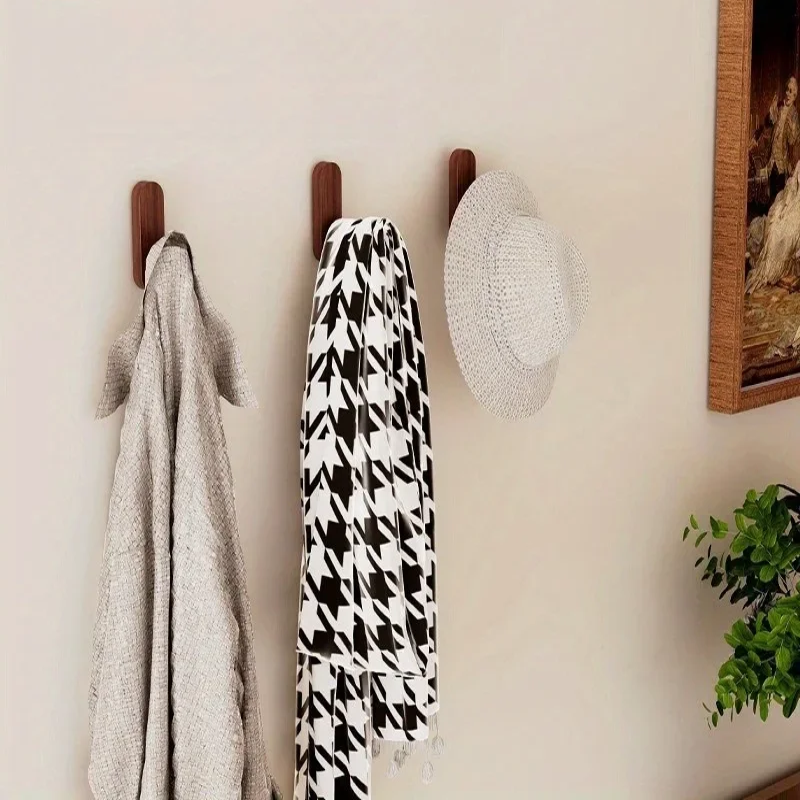 Crochets Muraux Auto-Adhésifs en Noyer – Design Scandinave pour Maison Crochets muraux Electro Paris