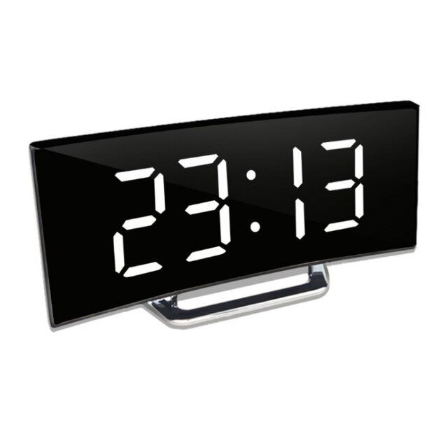 Réveil LED Digital Avec Écran Courbé Et Luminosité Automatique Pour Chambre Moderne Alarm Clocks Electro Paris