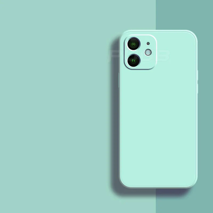 Étui En Silicone Liquide Souple Et Résistant Pour iPhone 11 12 Et 13 Mobile Phone Cases Electro Paris Cyan iPhone 13 Pro