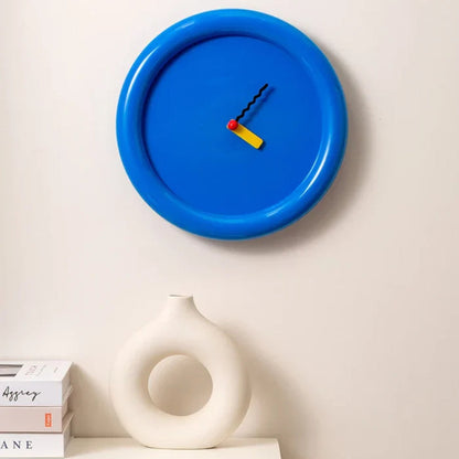 Horloge Murale Moderne Colorée – Le Temps Joyeux au Style Memphis Wall clock Electro Paris Bleu