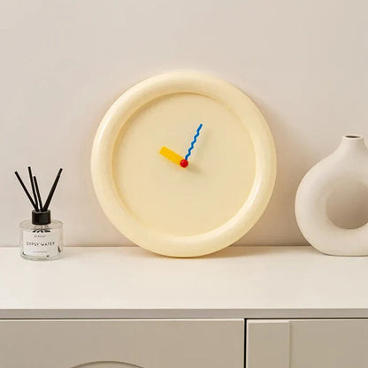 Horloge Murale Moderne Colorée – Le Temps Joyeux au Style Memphis Wall clock Electro Paris Crème