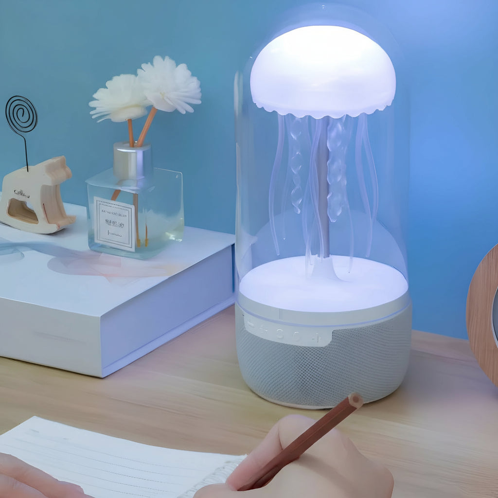Lampe Méduse Lumineuse Et Haut-Parleur Bluetooth Portable À Effet Aquatique Portable Jellyfish Lamp Speaker Electro Paris