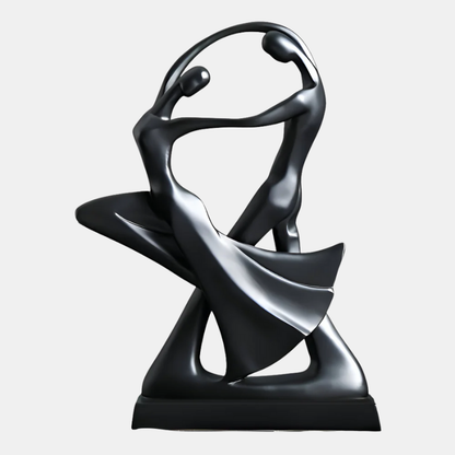 Décoration – Sculpture Abstraite Swayduo en Résine pour Intérieur Moderne et Élégant Sculptures Electro Paris Noir