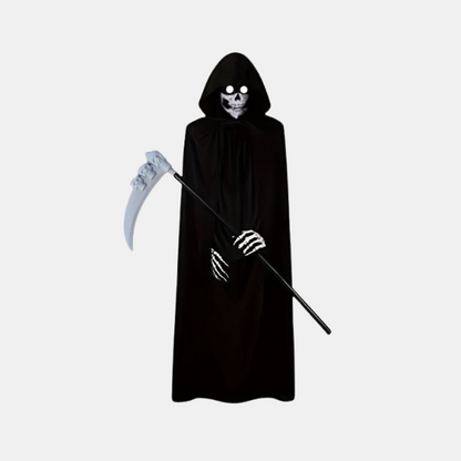 Déguisement Faucheuse pour Adultes – Robe à Capuche Ombre de la Mort pour Halloween Costumes et accessoires Electro Paris Ensemble enfant