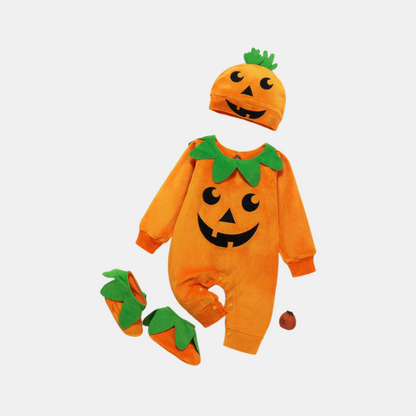 Déguisement de Citrouille pour Adultes – Costume d'Halloween avec Chapeau Costumes Electro Paris Orange 0-6 mois