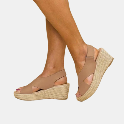 Sandales d’été pour femmes offrant confort maximal et look élégant avec talon compensé Women Sandals Electro Paris Noir 35