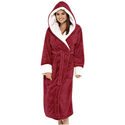 Veste Polaire Douillette À Capuche Pour Femme Bath robe Electro Paris Rouge S