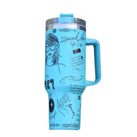 Tasse Isolante Taylor Swift Édition Limitée Pour Boissons Chaudes Et Froides tumbler Electro Paris Bleu