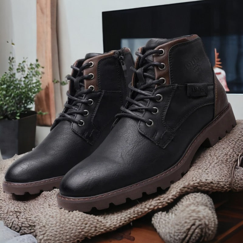 Bottines En Cuir Pour Homme Avec Finition Raffinée Et Style Intemporel Pour Tenues Élégantes Boots Electro Paris Noir 39