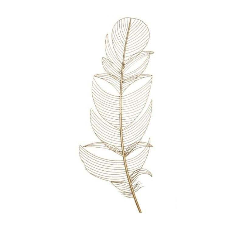 Décoration Murale En Fer Et Bois Forme Plume Pour Intérieurs Élégants Et Contemporains Artwork Electro Paris