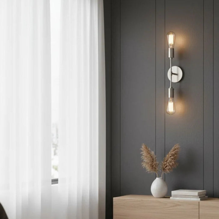 Applique Murale Intérieure Moderne – Luminaire Élégant en Noir, Argent ou Doré Appliques murales Electro Paris Argent