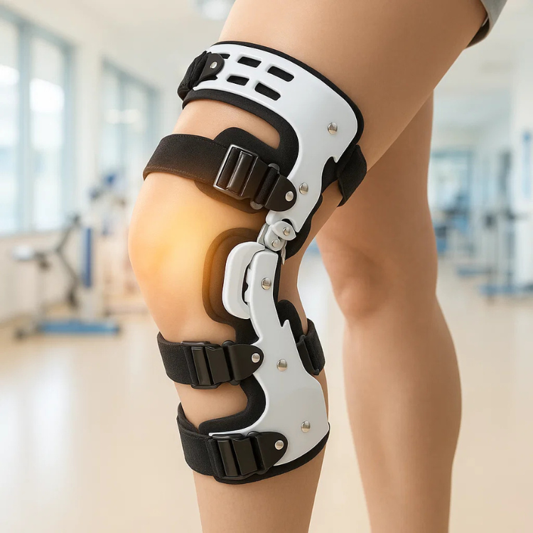 Genouillère Orthopédique Pour Arthrose Avec Support Médial Et Latéral Pour Soulagement De La Douleur Knee brace Electro Paris Gauche