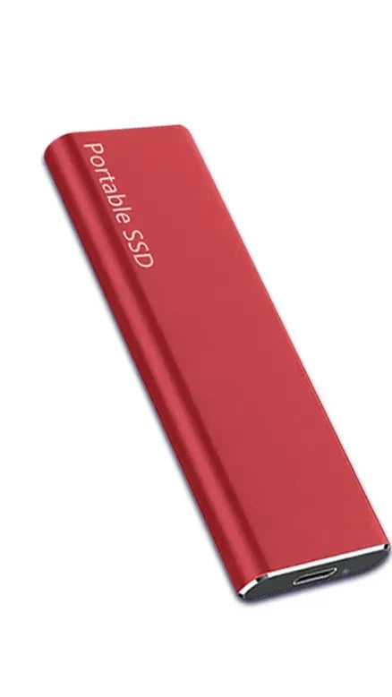 Disque Dur Externe 4To pour PC & Mac – Stockage USB-C Portable Ultra-Fin Disques durs externes Electro Paris Rouge 4 TB