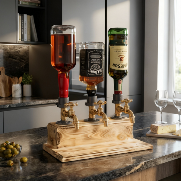 Distributeur de Boissons en Bois – Accessoire Bar en Bois Massif Electro Paris