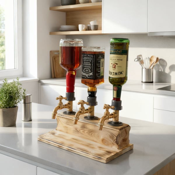 Distributeur de Boissons en Bois – Accessoire Bar en Bois Massif Electro Paris