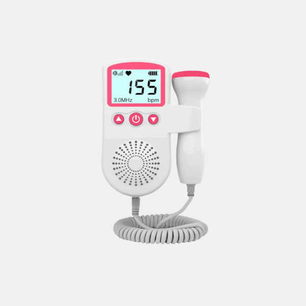 Doppler Fœtal de Rythme Cardiaque – Détecteur Sonore à Domicile des Battements de Cœur de Bébé Dopplers fœtaux Electro Paris Rouge