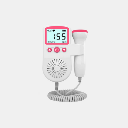 Doppler Fœtal de Rythme Cardiaque – Détecteur Sonore à Domicile des Battements de Cœur de Bébé Dopplers fœtaux Electro Paris Rouge
