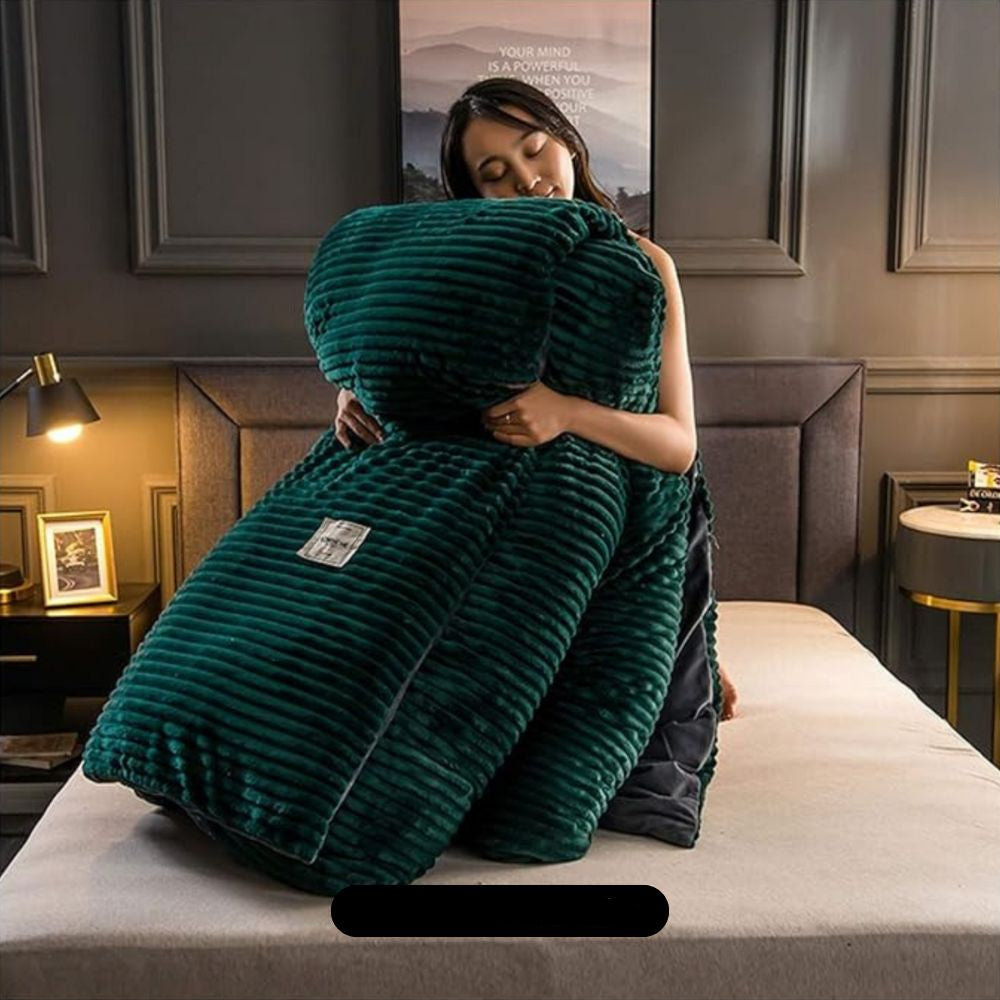 Parure de Lit Plush Ultra-Douce avec Housse de Couette – Confort et Chaleur Bedsheet Electro Paris