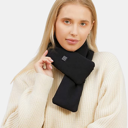 Écharpe Chauffante Intelligente USB – Chaleur Rechargeable & Confort Thermique Heated Neck Scarf Electro Paris Noir