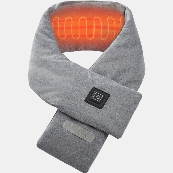 Écharpe Chauffante Intelligente USB – Chaleur Rechargeable & Confort Thermique Heated Neck Scarf Electro Paris Gris