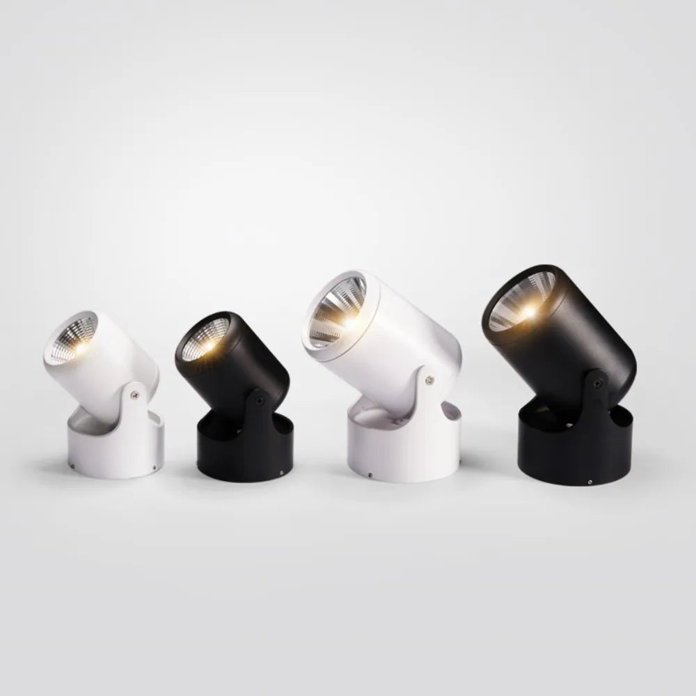 Éclairage LED Plafond Dimmable – Downlight Rotatif 10W/15W en Aluminium Noir Éclairage Electro Paris