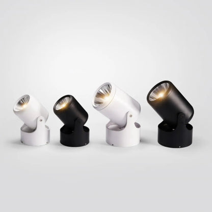 Éclairage LED Plafond Dimmable – Downlight Rotatif 10W/15W en Aluminium Noir Éclairage Electro Paris