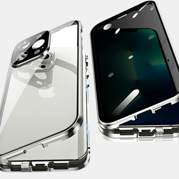 Éclat Protecteur – Coque iPhone en Verre Trempé Electro Paris iPhone 13 Argent