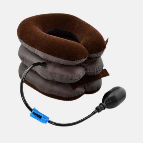 Oreiller Gonflable Pour étirer la Nuque – Soutien Cervical Avec Pompe Brace Electro Paris Coffee
