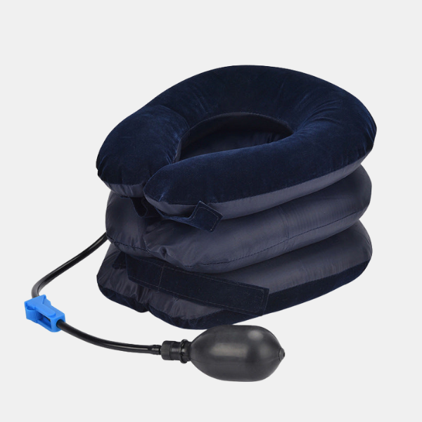 Oreiller Gonflable Pour étirer la Nuque – Soutien Cervical Avec Pompe Brace Electro Paris Blue
