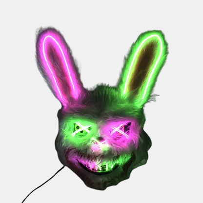Masque LED Lumineux d'horreur – Visage Effrayant qui s'illumine pour Halloween Toys & Games Electro Paris Rose Vert Lapine