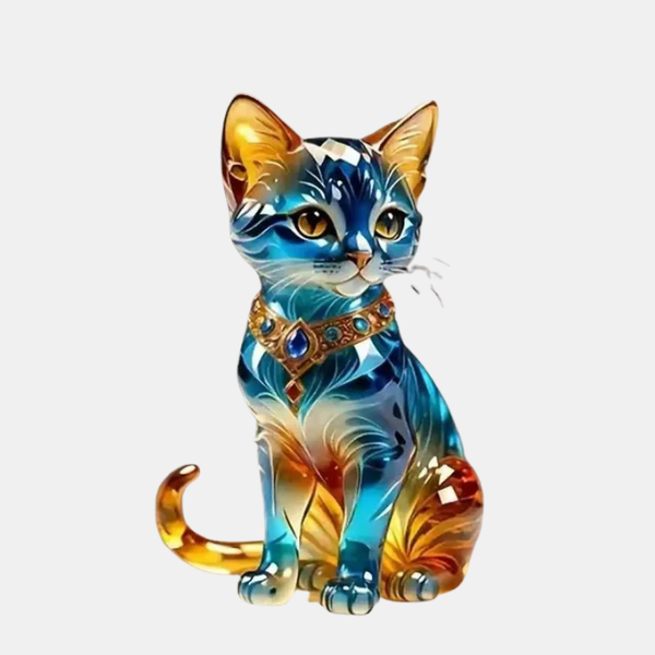 Sculpture de Chat en Résine Dorée – Élégance Classique pour une Décoration Intemporelle Decoration Electro Paris Joyau Royal