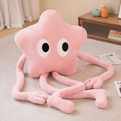 Coussin Peluche Géant en Forme d’Étoile – Confort Décoratif Doux Pillow Electro Paris Rose