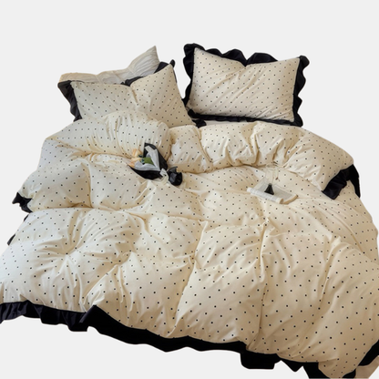 Parure de Lit Esthétique Moderne à Pois Bed Sets Electro Paris Single