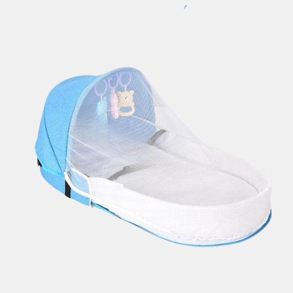 Lit de Voyage pour Bébé – Design Pliable pour une Portabilité Pratique Baby & Children Electro Paris Bleu clair