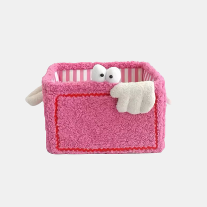 Panier de Rangement Cartoon Coloré – Organisateur Pliable et Mignon pour Tous les Espaces Storage Electro Paris Rose L 40 x 25 x 30 cm