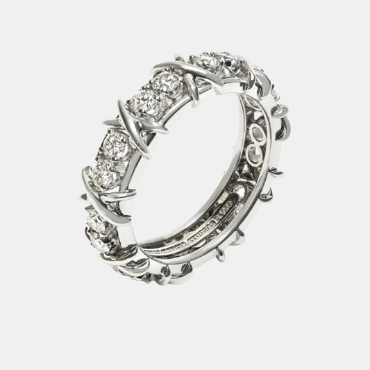 Bague Minimaliste à Bande Blanche – Design Moderne et Intemporel Jewelry Electro Paris Argent 5