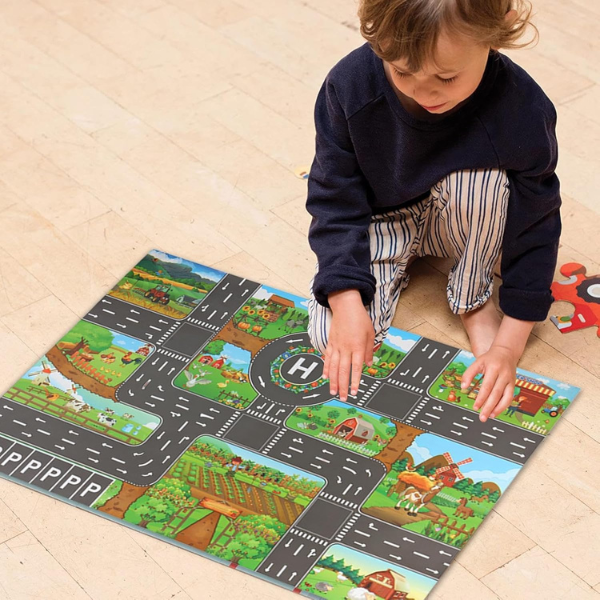 Tapis de Jeu Interactif – Explorez la Vie à la Ferme & le Plaisir du Trafic Toys & Games Electro Paris