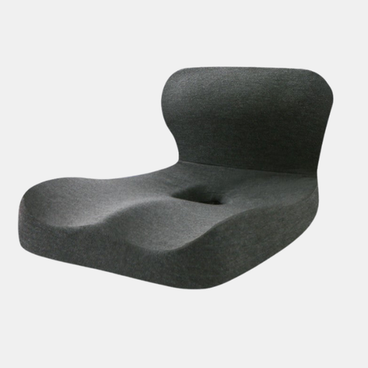 Coussin Orthopédique en Mousse à Mémoire de Forme – Design en L pour un Alignement Parfait de la Colonne Vertébrale Seat cushion Electro Paris Gris profond
