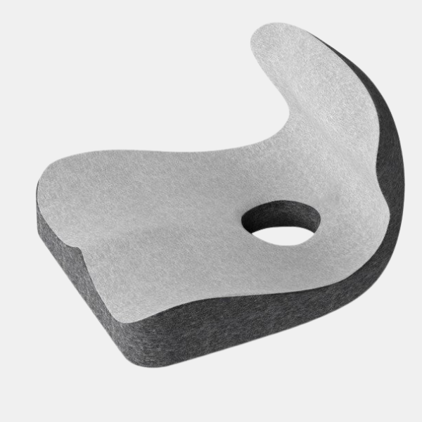 Coussin Orthopédique en Mousse à Mémoire de Forme – Design en L pour un Alignement Parfait de la Colonne Vertébrale Seat cushion Electro Paris Gris clair