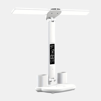 Lampe de Bureau LED Pliable – Double Têtes avec Contrôle Tactile & USB Lamp Electro Paris Blanc