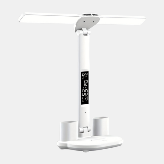 Lampe de Bureau LED Pliable – Double Têtes avec Contrôle Tactile & USB Lamp Electro Paris Blanc