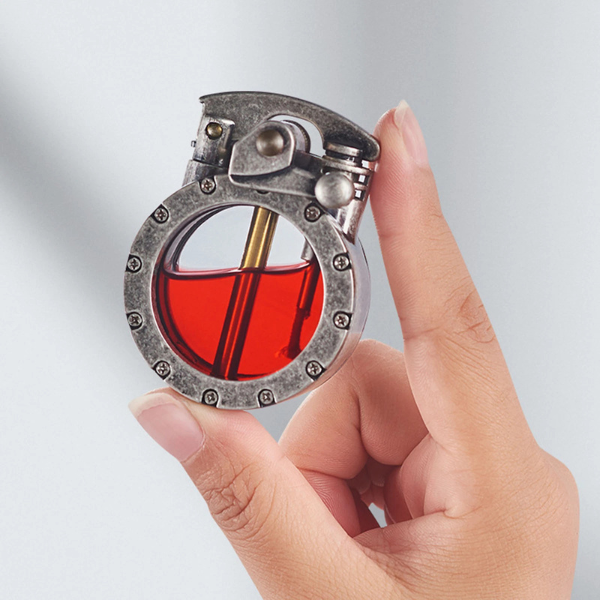 Briquet à Kérosène Antique – Design Vintage avec Fenêtre de Contrôle Flame lighter Electro Paris