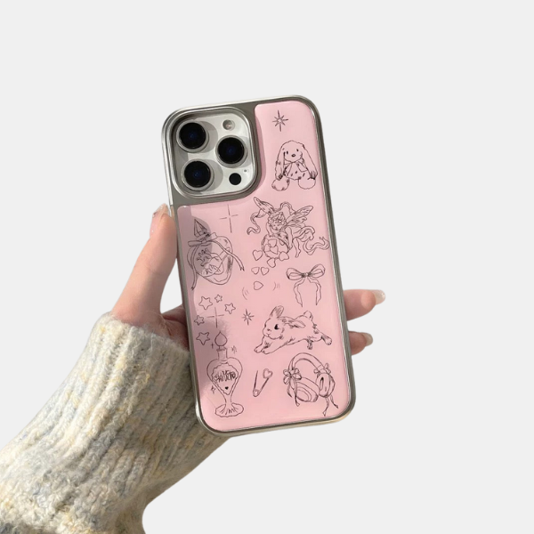 Coque iPhone Adorable Lapin Rose avec Ailes d’Ange iPhone case Electro Paris iPhone 16