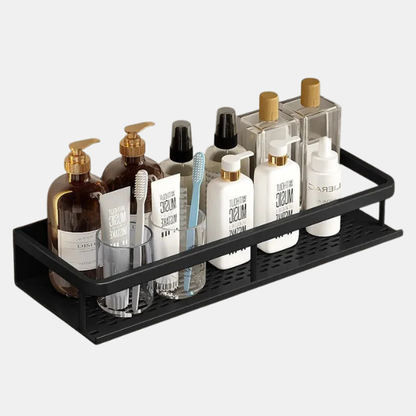 Étagère Murale En Aluminium Noir Mat – Rangement De Douche Stylé Et Pratique Bathroom storage shelf Electro Paris Petite (30 cm)